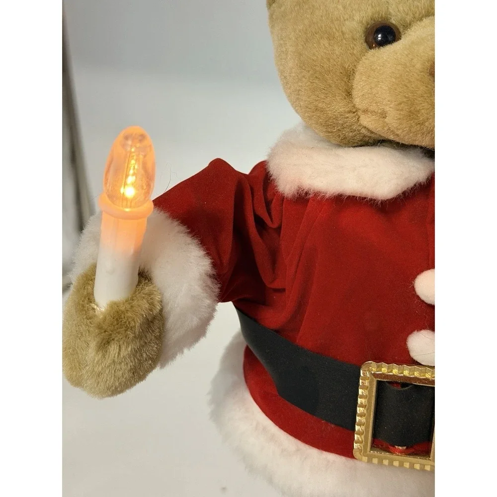 Vintage Avon Animated Plush Christmas Caroling SANTA BEAR: Music Light
